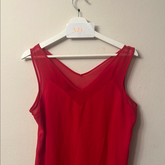 INC International Concepts Red Fitted Sleeveless Tank - Picture 2 of 9